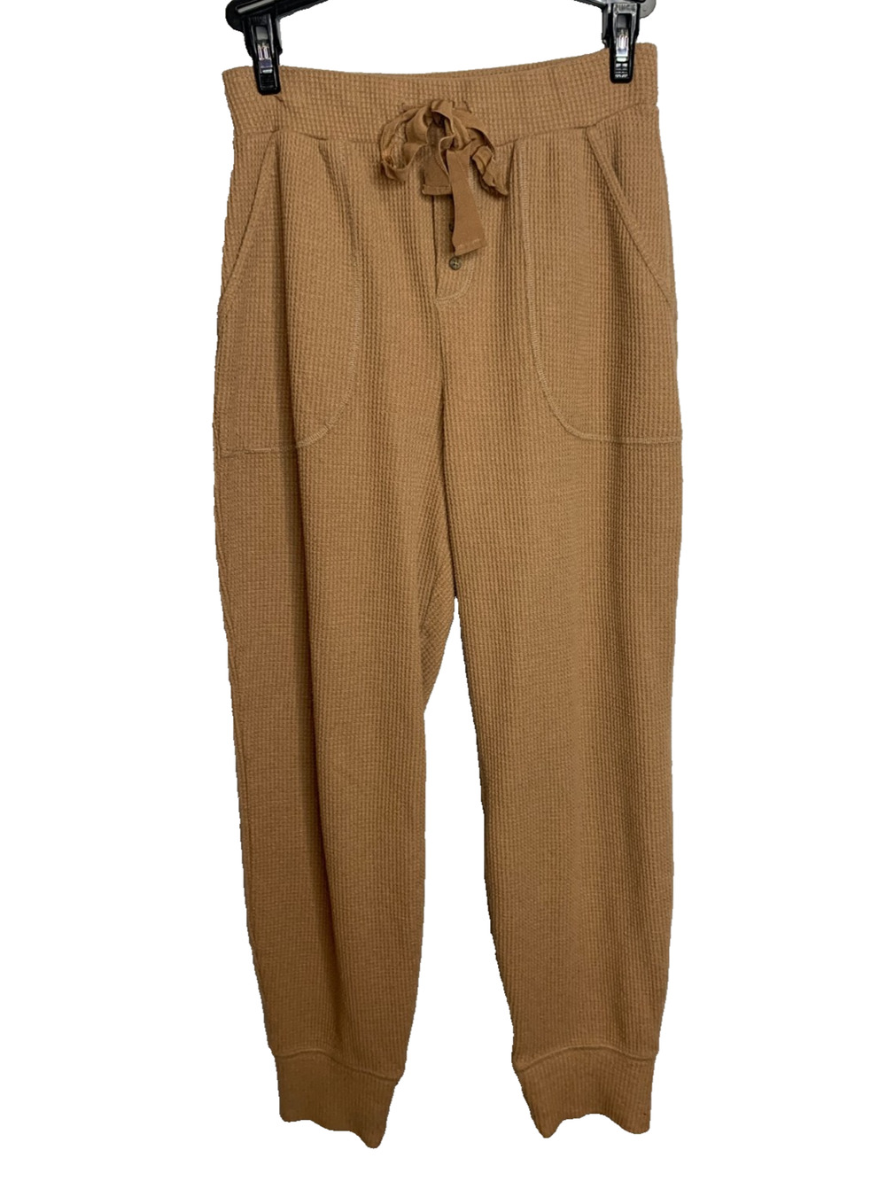 Abercrombie & Fitch Women's Small Tan Waffle Knit Joggers